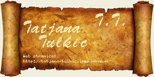 Tatjana Tulkić vizit kartica